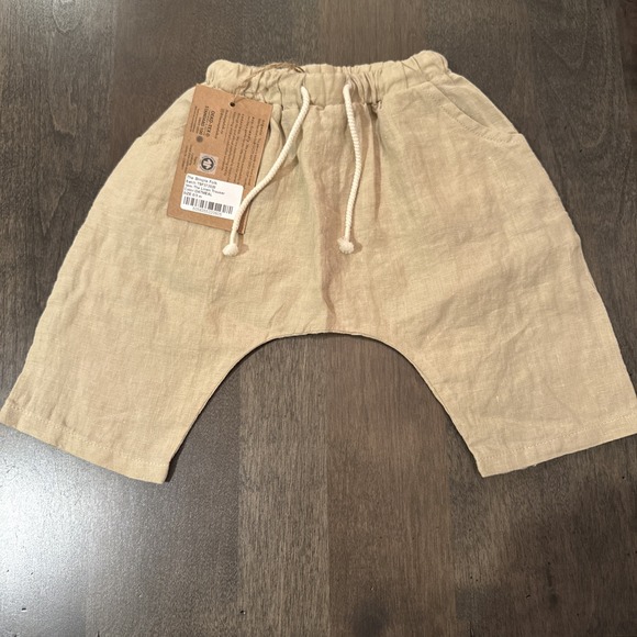 Other - The Simple Folk The Linen Trouser Organic Oatmeal NWT Sz 0/3 Month MSRP $45 Baby